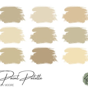 Tans - Benjamin Moore Paint Palette - Paint Color Schemes for Interior and Exterior - Paint Color Palette