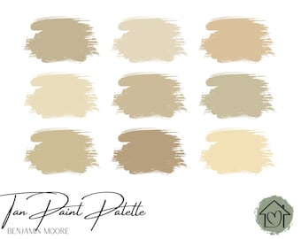 Tans - Benjamin Moore Paint Palette - Paint Color Schemes for Interior and Exterior - Paint Color Palette
