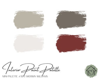 Interior Paint Palette 30 - Sherwin Williams Interior Paint Colors - Interior Paint Scheme - Paint Color Scheme