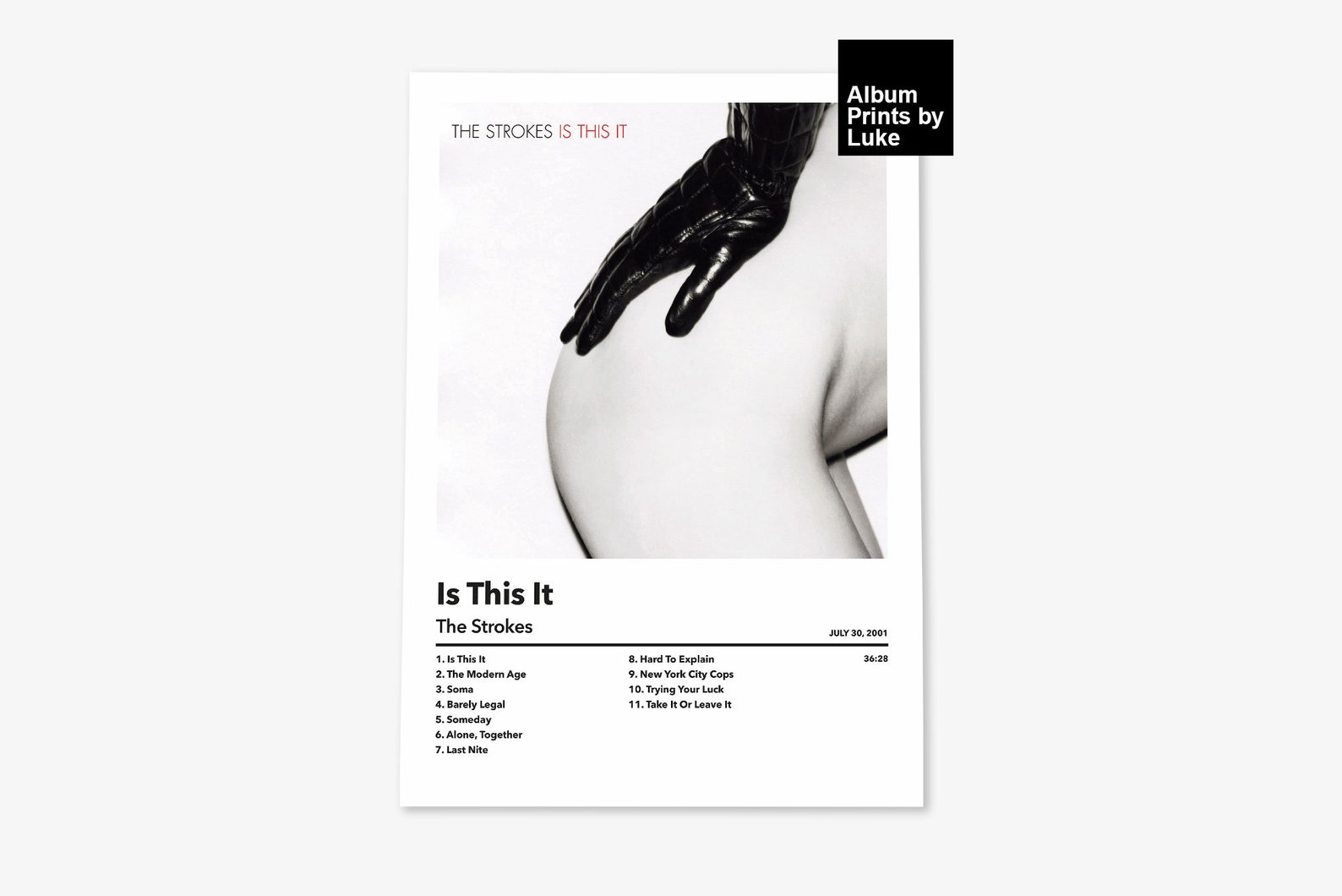 The Strokes is This It Album Cover Poster A4 A3 A2 Etsy