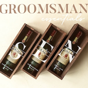 Groomsmen cadeau gepersonaliseerd, bruidsjonkers voorstel cadeau, custom whiskybox, cadeau voor getuige, gegraveerde whiskybox, cadeau voor stalknecht