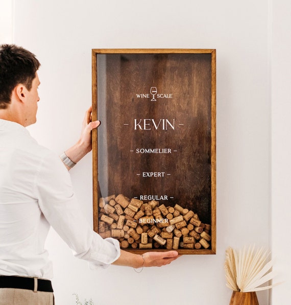 Christmas Wine Lover Gift for Him Personalized Wine Gift for Her Wine Cork Holder Xmas Gift for Father Mother Christmas Gift for Dad Etsy