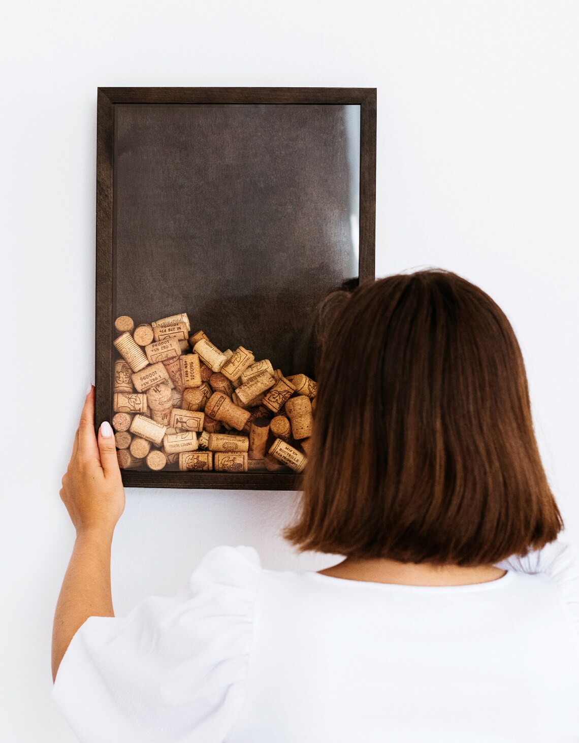 BLACK Wine Cork Holder Wine Cork Art Wine Cork Display Case Etsy