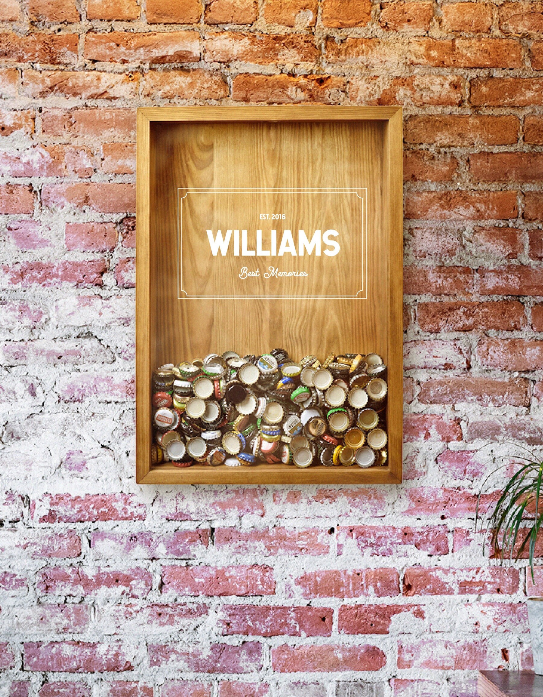 Custom Beer Cap Holder Wooden Bottle Cap Display Etsy