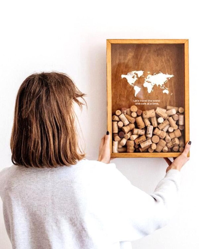 Custom Wine Cork Holder Birthday Wine Gift for Her & Him Etsy