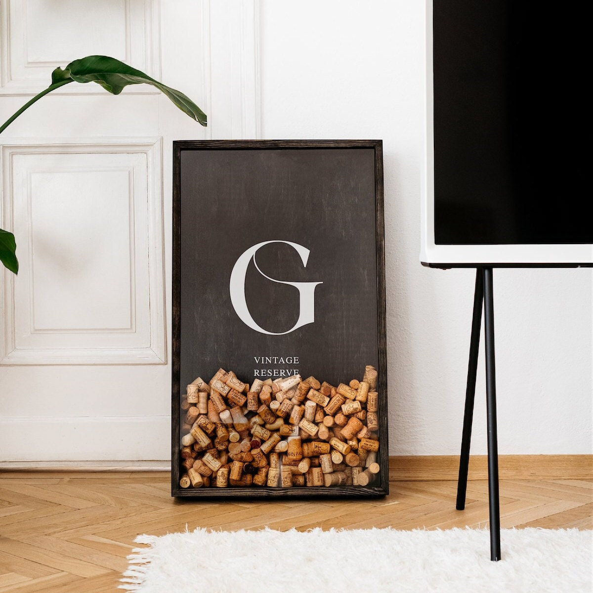 Monogram Wine Cork Holder Etsy
