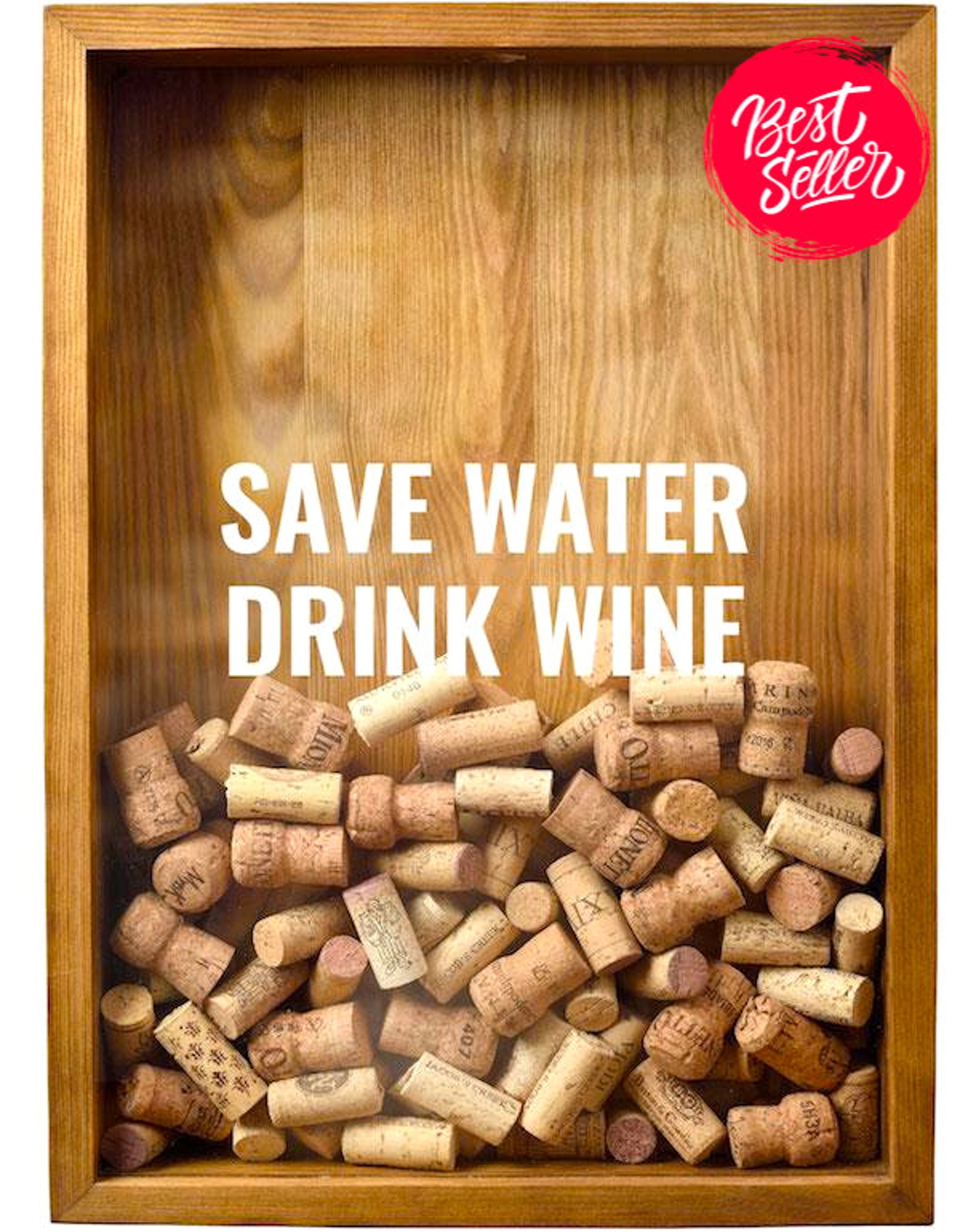 Save Water Drink Wine Cork Collector Rustic Wine Sign Etsy