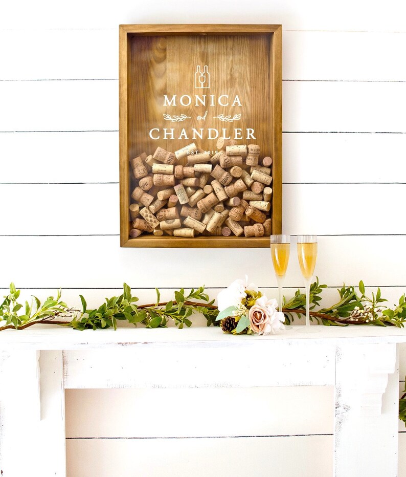 Customized Wine Cork Holder Personalized Wedding Couple Gift Etsy
