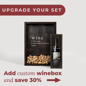 Wine Lover Gift Idea, Handmade Wine Cork Collector, Wine Cork Frame, Bar Wall Decor, Wooden Wine Sign, Cork Display Box, Funny Wine Gift image 6