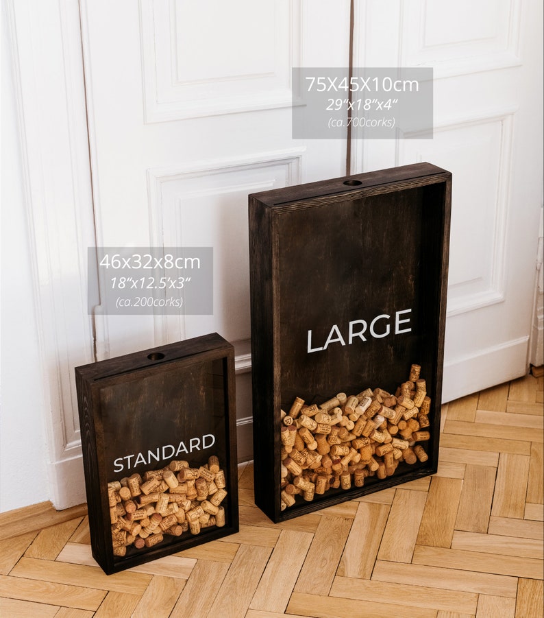 BLACK Wine Cork Holder Wine Cork Art Wine Cork Display Case Etsy