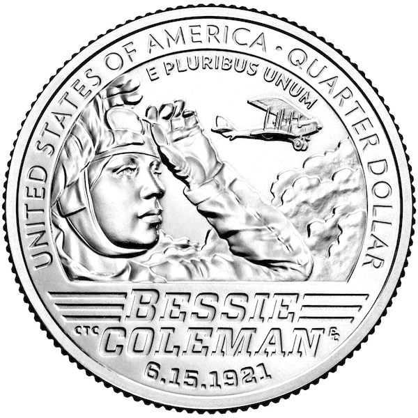 2023 American Women Quarters- Bessie Coleman - D,P,S mints - Uncirculated-Direct from Mint rolls.