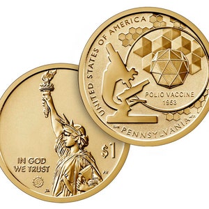 2019, D or P Mints,  Pennsylvania American Innovation Dollar Coin,  Uncirculated,  Mint Condition, Select mint at Checkout.