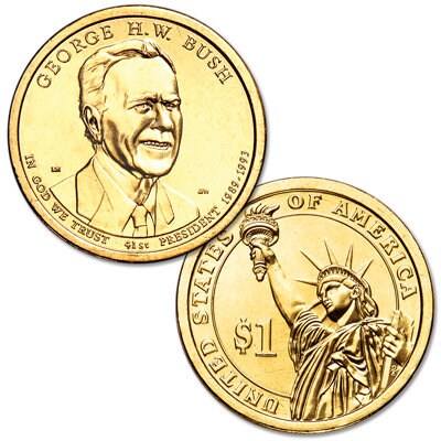 Una Moneta Del Dollaro Con George Washington Fotografia Stock - Foto 11