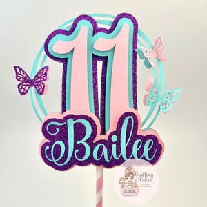Custom Butterfly Cake Topper | Butterfly Cake | Glitter Cake Topper | Birthday Cake Topper | Custom Cake Decorations | Cake Butterflies