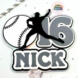 Baseball Cake Topper | Pitcher Cake Topper | Baseball Birthday | Baseball Pitcher Topper
