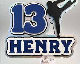 Custom Karate Cake Topper: Martial Arts Birthday Party Decor