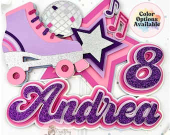 Roller Skate Cake Topper: Skating Party Decoration