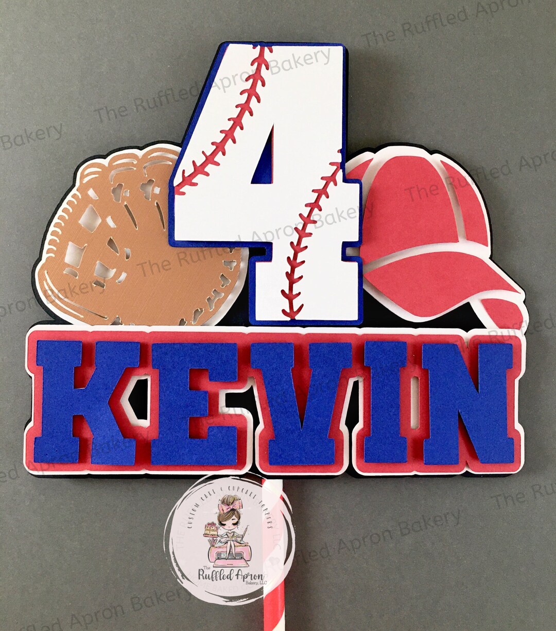 Baseball Cake Topper Baseball Cake Custom Name and Age - Etsy
