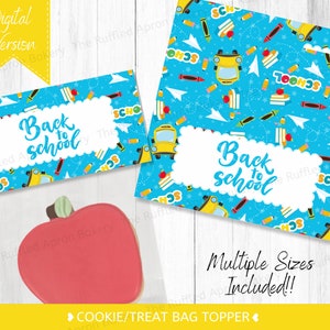 Back to School Cookie Bag Toppers | Teacher Appreciation | Classroom Treat Bags | Teacher Cookies | Cookie Bag Toppers | Back to School