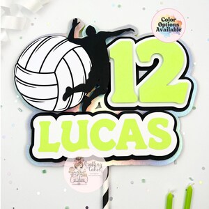 Volleyball Cake Topper | Boys Volleyball | Name & Age Birthday | Volleyball Birthday Cake