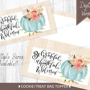 Thanksgiving Cookie Bag Toppers | Cookie Bag Toppers | Treat Bag Toppers | Thanksgiving Treats | Custom Goodie Bags | Digital File