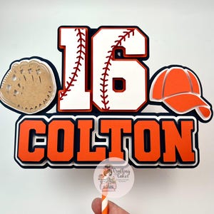 Baseball Cake Topper | Baseball Cake | Custom Name/Age Cake Topper | Baseball Birthday | Baseball Topper