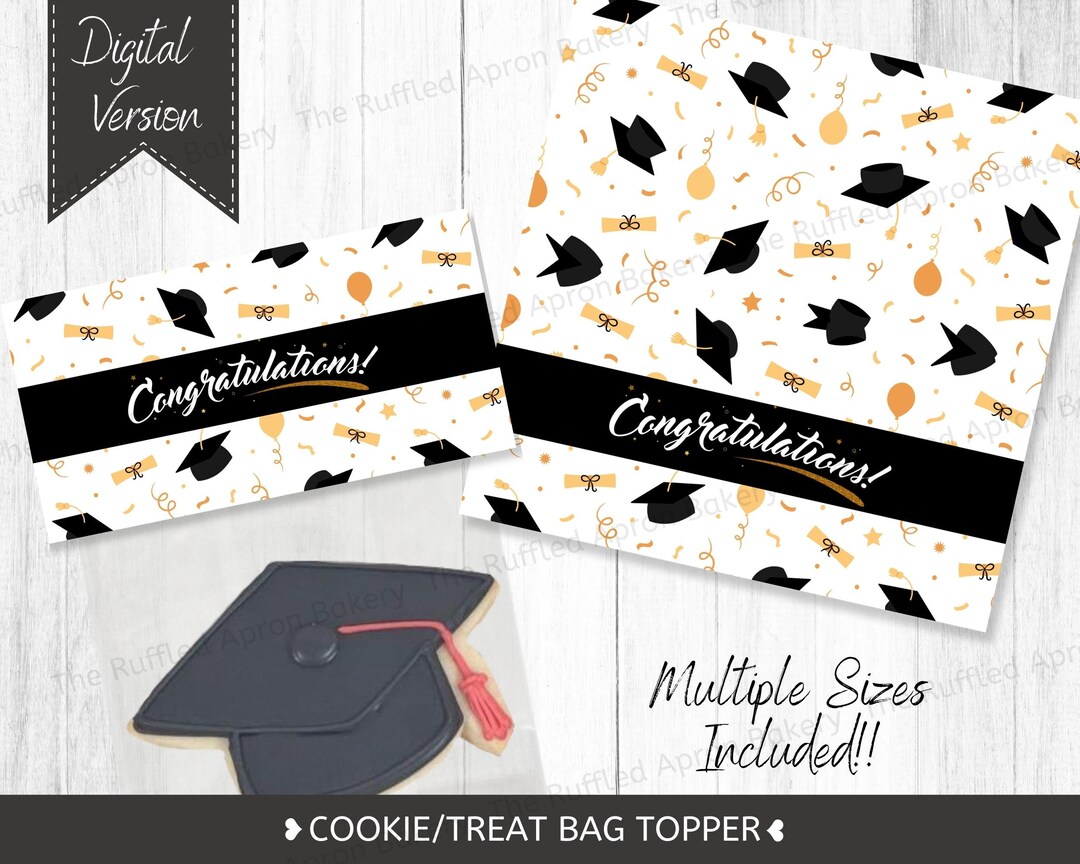 Graduation Cookie Toppers Graduation Toppers Treat Bag Toppers