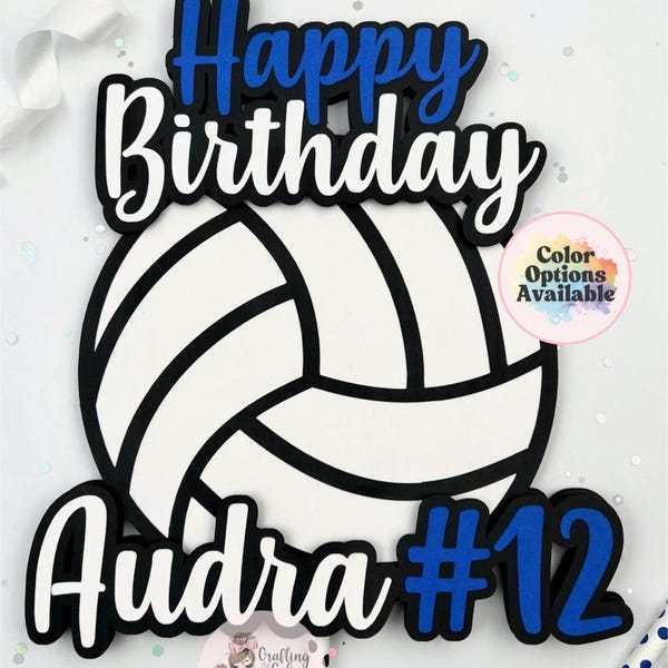 Volleyball Cake Topper: Birthday Party Decoration, Girls Volleyball