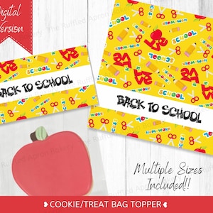 Back to School Cookie Bag Toppers | Teacher Appreciation | Classroom Treat Bags | Teacher Cookies | Cookie Bag Toppers | Back to School