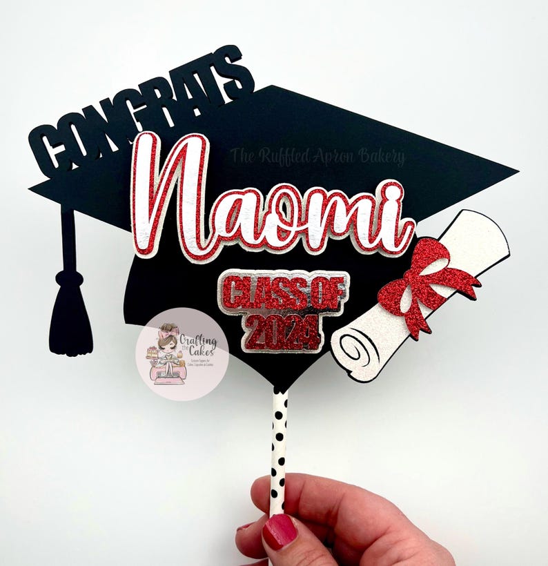 Congrats Grad Cake Topper: Multi-layered Graduation Party Decor - Etsy