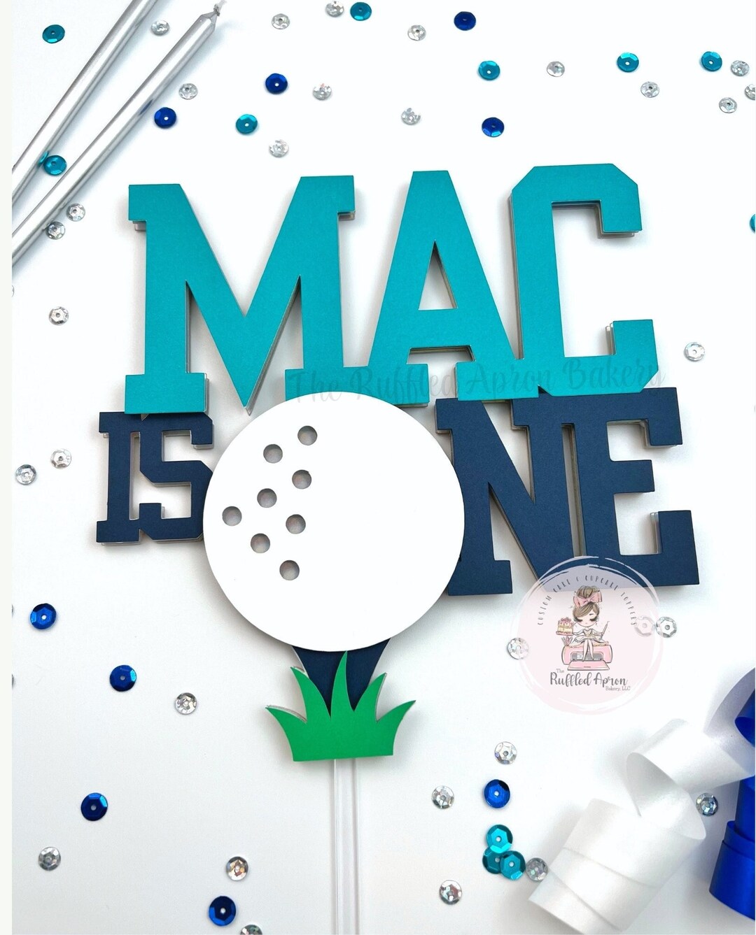 Custom Golf Cake Topper First Birthday Cake Topper Golf Birthday Cake
