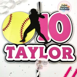 Softball Cake Topper | Softball Topper | Softball Birthday | Softball Party