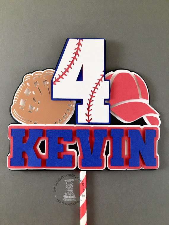 Baseball Cake Topper Baseball Cake Custom Name and Age | Etsy