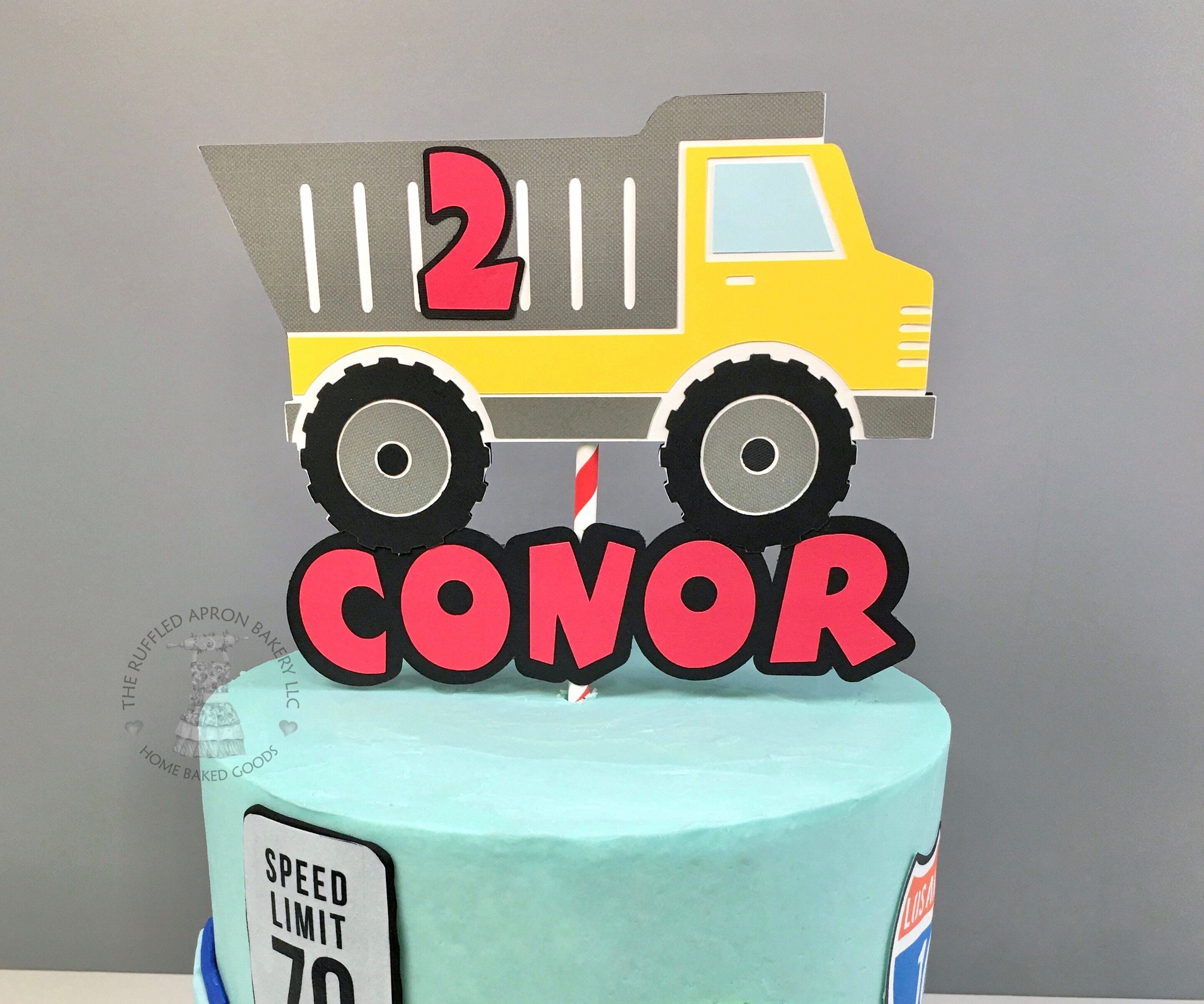 De Topper A Gateau De Camion A Benne Basculante Custom Etsy