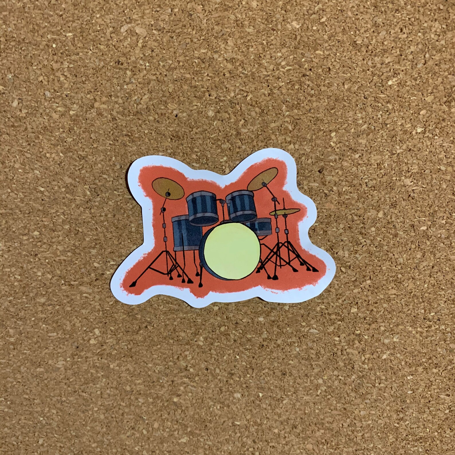 Drum Set Vinyl Sticker Musical Sticker Instrument Sticker Etsy