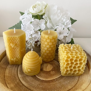 Beeswax | Candle | Natural | Decorative | Handmade | Gifts | Unscented | Gifts For Her | Christmas | Birthday | Teacher Gifts |Bee Candles