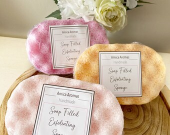 Soap Sponge | Exfoliating | Gifts | Bath Products | Soap | Handmade | Gifts For Her | Bath and Body | Pamper Products | Birthday | Christmas