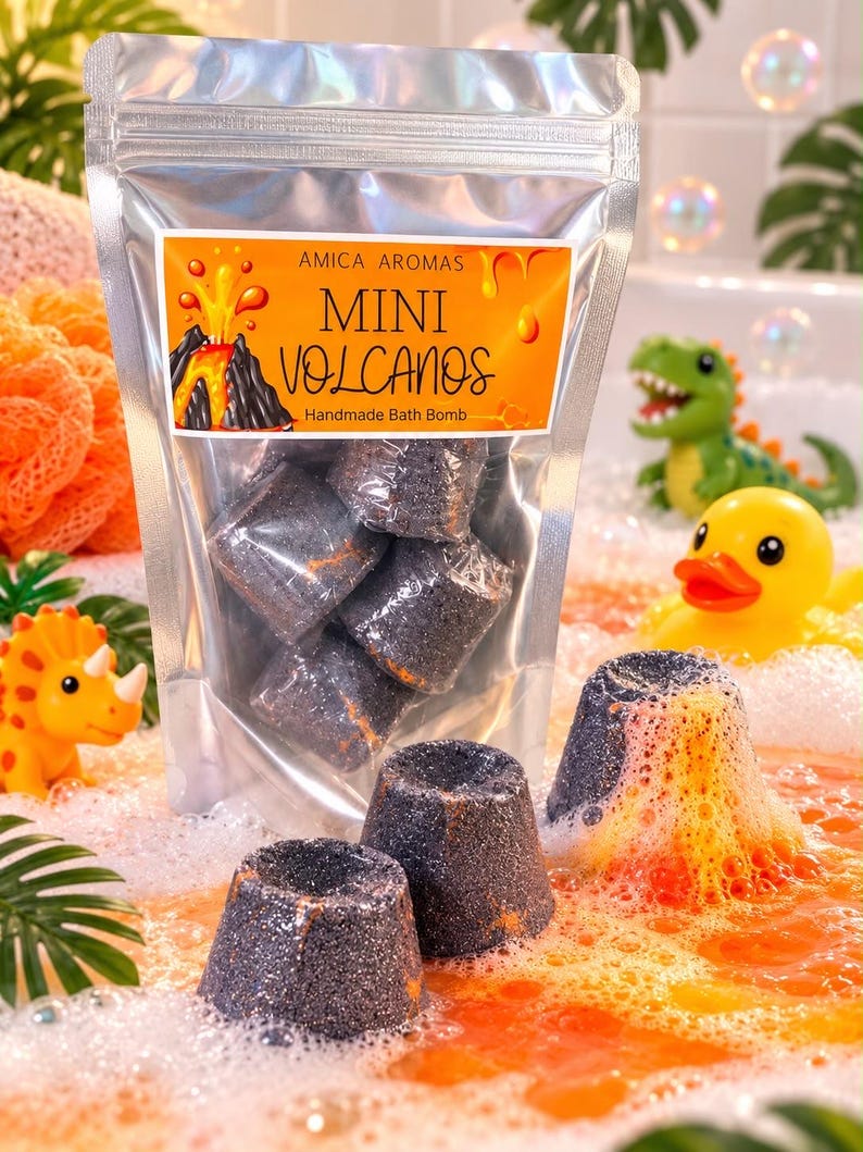 Volcano Bath Bombs | Colourful Bath Bombs |Bath Rock | Kids | Gifts For Kids | Bath Bomb | Handmade | Gift Ideas | Christmas | Birthday |