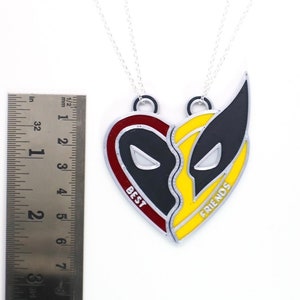 Magnetic Deadpool 3 Necklace 3D Printed Best Friends Necklace with Wolverine Marvel Display Prop Costume Cosplay of deadpool wolverine image 6