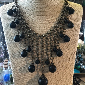 Lavastone Chain Statement Necklace