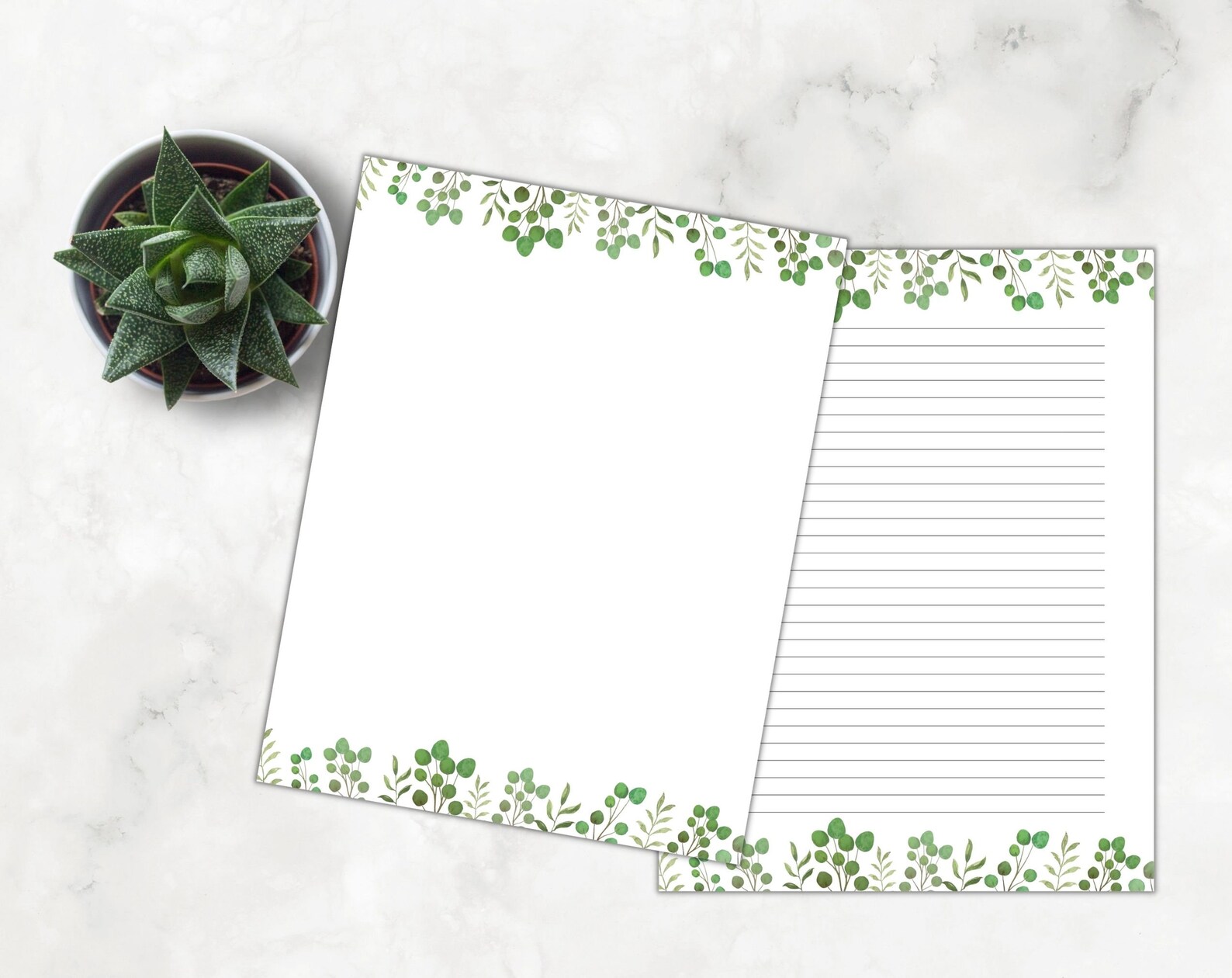 Botanical Printable Stationery Plants Writing Paper | Etsy