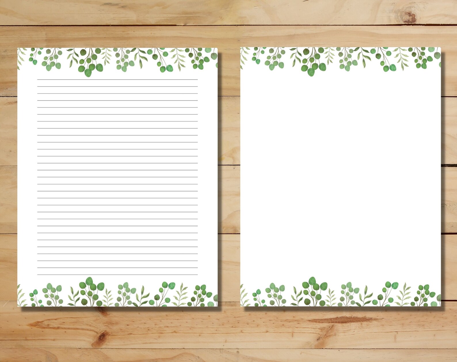 Botanical Printable Stationery Plants Writing Paper | Etsy