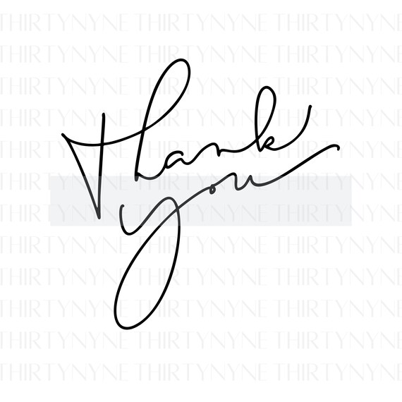 Thank You PNG SVG - Etsy