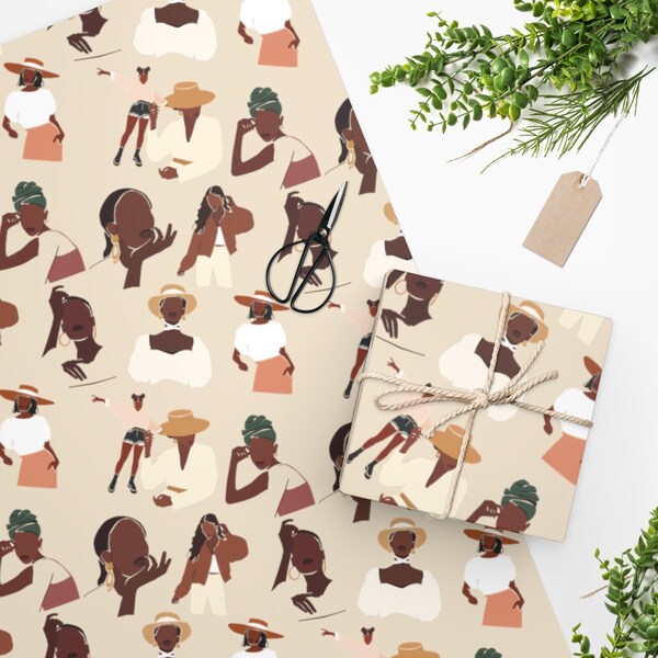 African American Wrapping Paper Christmas Etsy