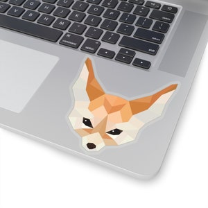 Geometric Fennec Fox Sticker