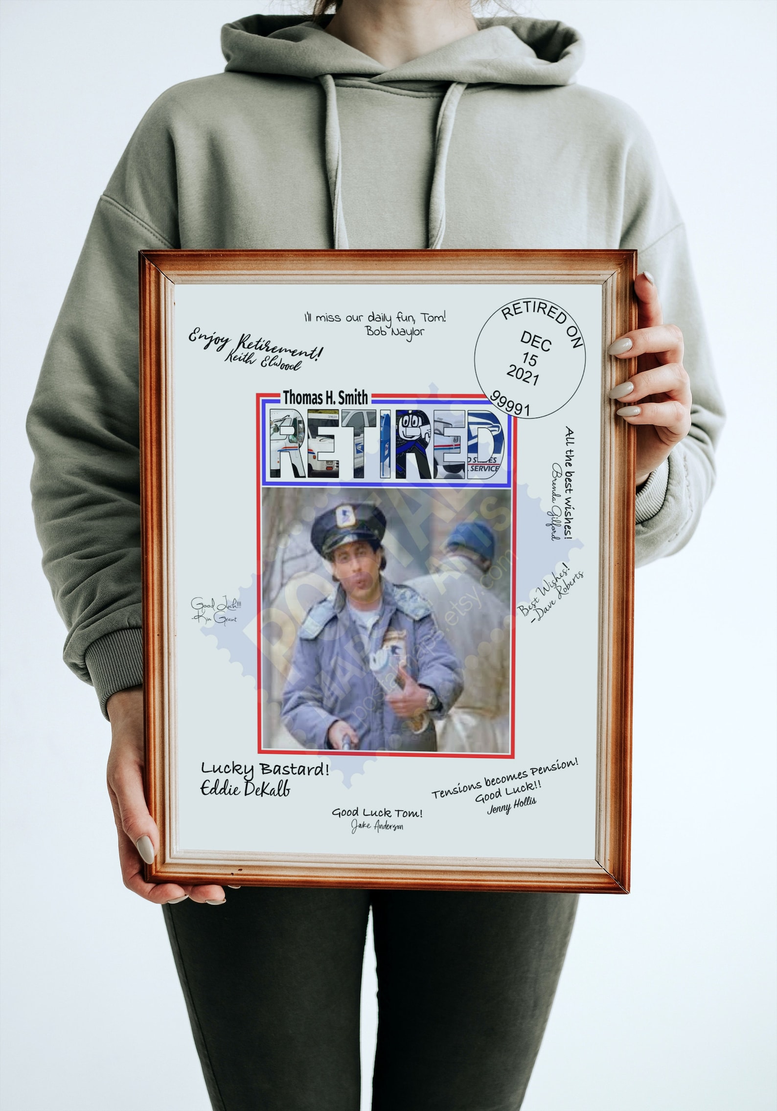USPS Retirement Signature Poster FULLY CUSTOMIZABLE Etsy