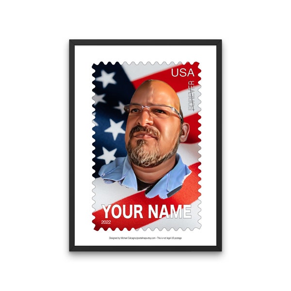 Personalized Postage Stamp - Gift Idea for yourself, co-workers, retirement, and more! ***NOT A LEGAL U.S. POSTAGE***