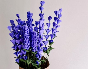 Mini Lavender sprig, Felt flowers, lavender, artificial flowers