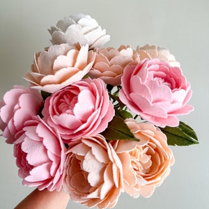 Peony Felt Flowers