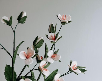 Cherry Blossoms, Artificial flowers, Felt Flowers